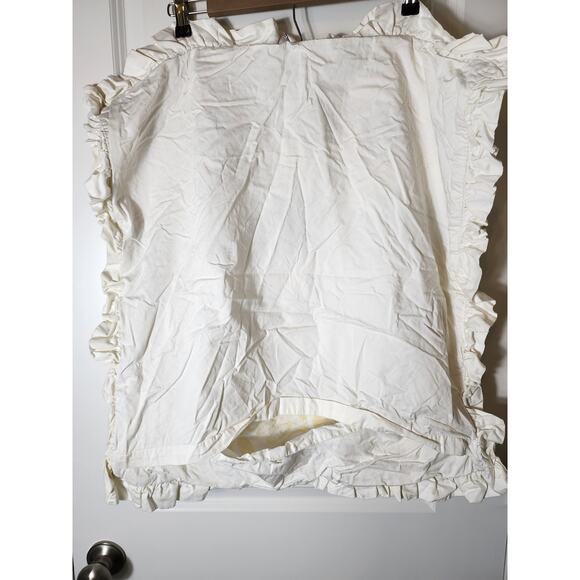 ANTHROPOLGIE Floral Fringe Cotton Shams (1-Euro, 1-Standard) Set of 2 - Picture 3 of 9